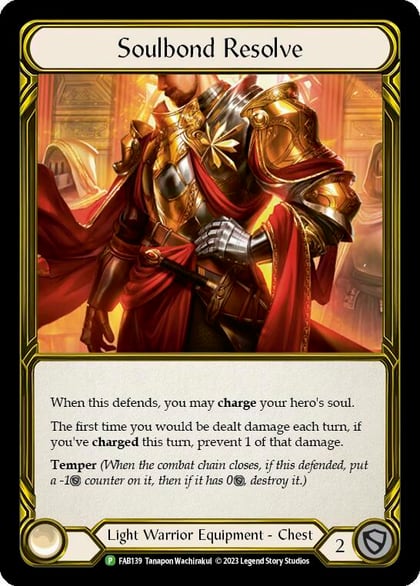 Soulbond Resolve (Golden) - FAB139, Flesh and Blood: Promo Cards FAB139