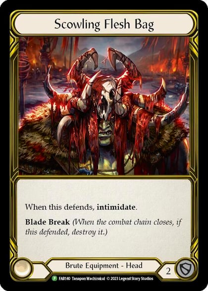 Scowling Flesh Bag (Golden) - FAB140, Flesh and Blood: Promo Cards FAB140