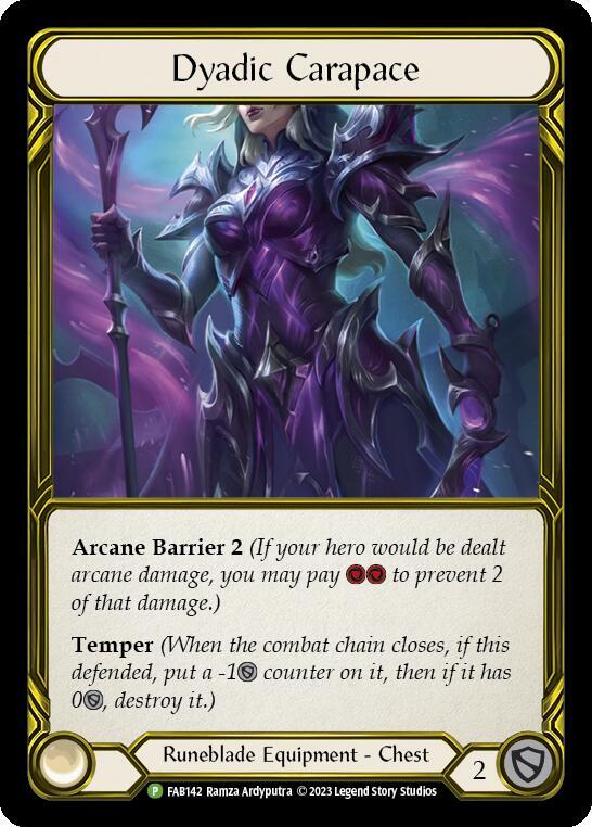 Dyadic Carapace (Golden) - FAB142, Flesh and Blood: Promo Cards FAB142