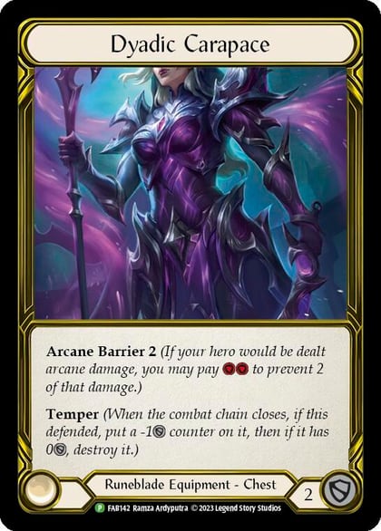 Dyadic Carapace (Golden) - FAB142, Flesh and Blood: Promo Cards FAB142