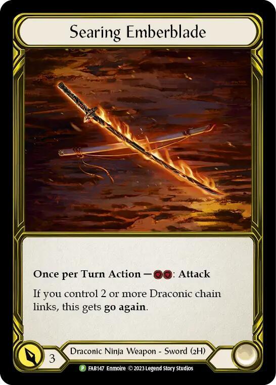 Searing Emberblade (Golden) - FAB147, Flesh and Blood: Promo Cards FAB147