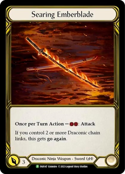 Searing Emberblade (Golden) - FAB147, Flesh and Blood: Promo Cards FAB147