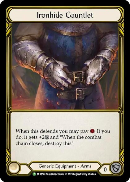 Ironhide Gauntlet (Golden) - FAB150, Flesh and Blood: Promo Cards FAB150