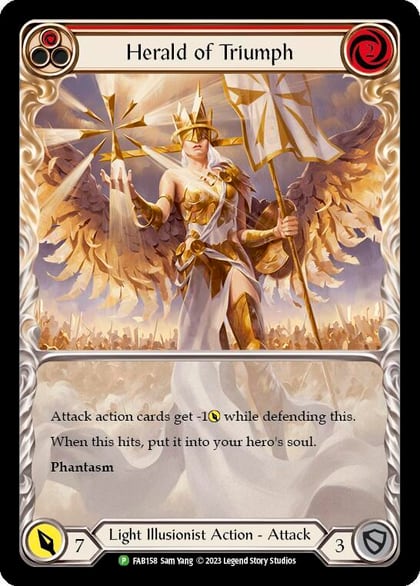 Herald of Triumph (Red) - FAB158, Flesh and Blood: Promo Cards FAB158