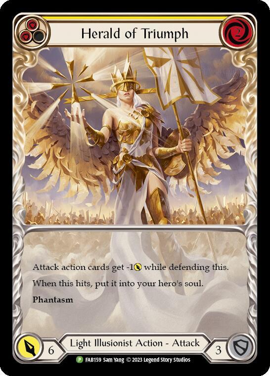 Herald of Triumph (Yellow) - FAB159, Flesh and Blood: Promo Cards FAB159
