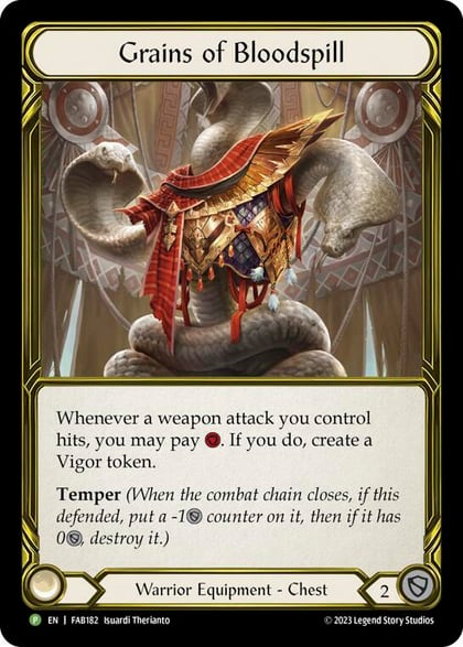 Grains of Bloodspill (Golden) - FAB182, Flesh and Blood: Promo Cards FAB182