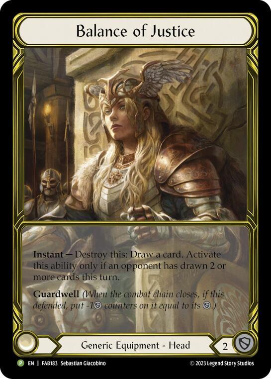 Balance of Justice (Golden) - FAB183, Flesh and Blood: Promo Cards FAB183