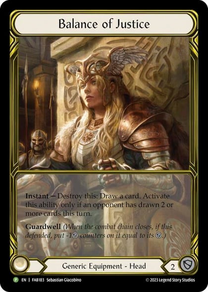 Balance of Justice (Golden) - FAB183, Flesh and Blood: Promo Cards FAB183