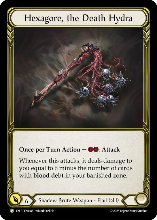 Hexagore, the Death Hydra - FAB186 (Golden) - FAB186, Flesh and Blood: Promo Cards FAB186