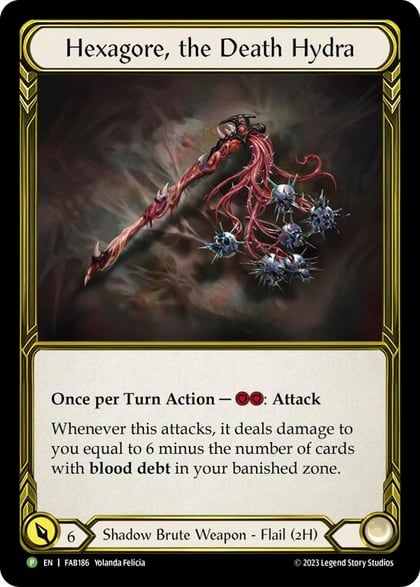 Hexagore, the Death Hydra - FAB186 (Golden) - FAB186, Flesh and Blood: Promo Cards FAB186