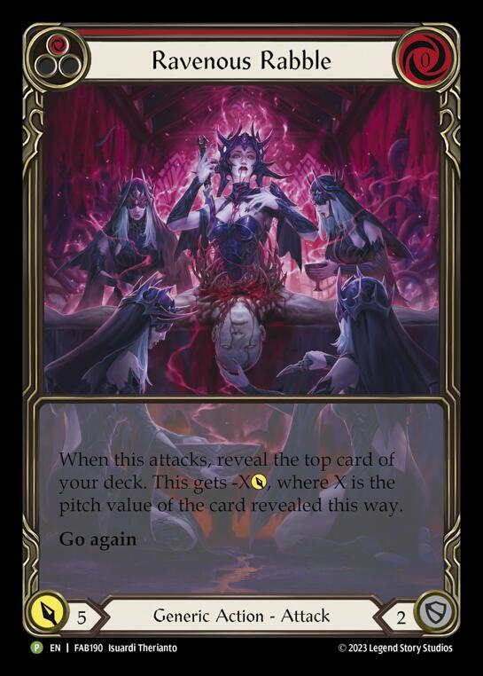 Ravenous Rabble (Red) - FAB190, Flesh and Blood: Promo Cards FAB190