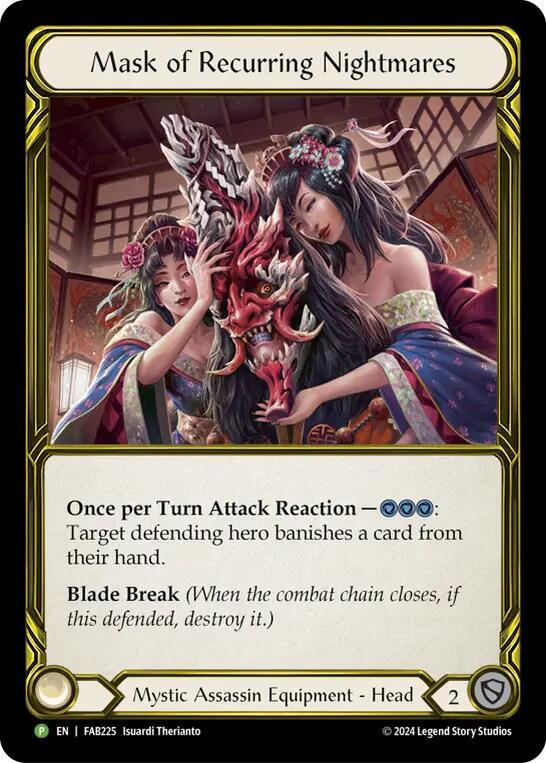 Mask of Recurring Nightmares (Golden) - FAB225, Flesh and Blood: Promo Cards FAB225