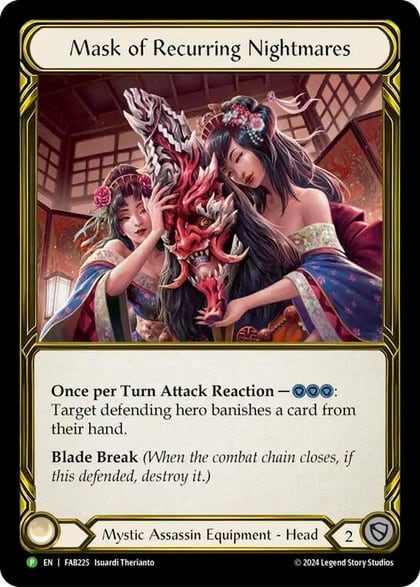 Mask of Recurring Nightmares (Golden) - FAB225, Flesh and Blood: Promo Cards FAB225