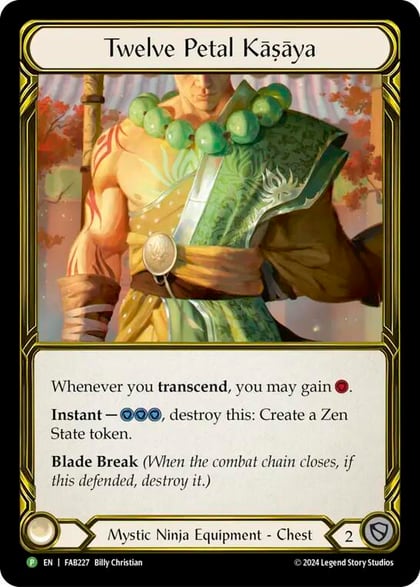Twelve Petal Kasaya (Golden) - FAB227, Flesh and Blood: Promo Cards FAB227