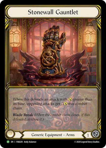 Stonewall Gauntlet (Golden) - FAB229, Flesh and Blood: Promo Cards FAB229
