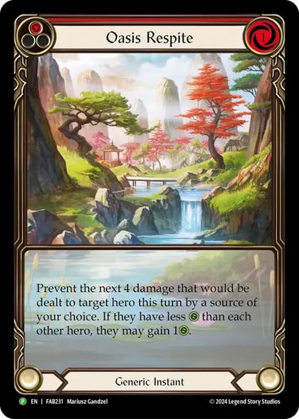 Oasis Respite (Red) - FAB231, Flesh and Blood: Promo Cards FAB231