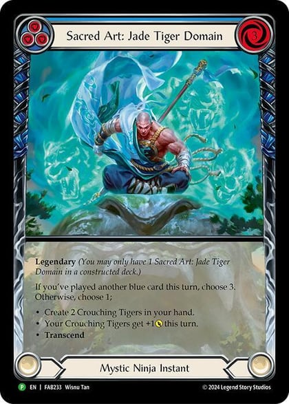 Sacred Art: Jade Tiger Domain - FAB233, Flesh and Blood: Promo Cards FAB233