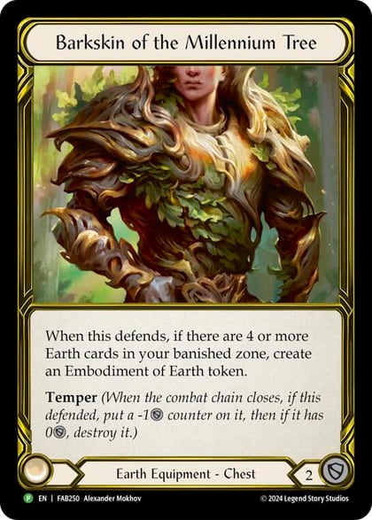 Barkskin of the Millennium Tree (Golden) - FAB250, Flesh and Blood: Promo Cards FAB250