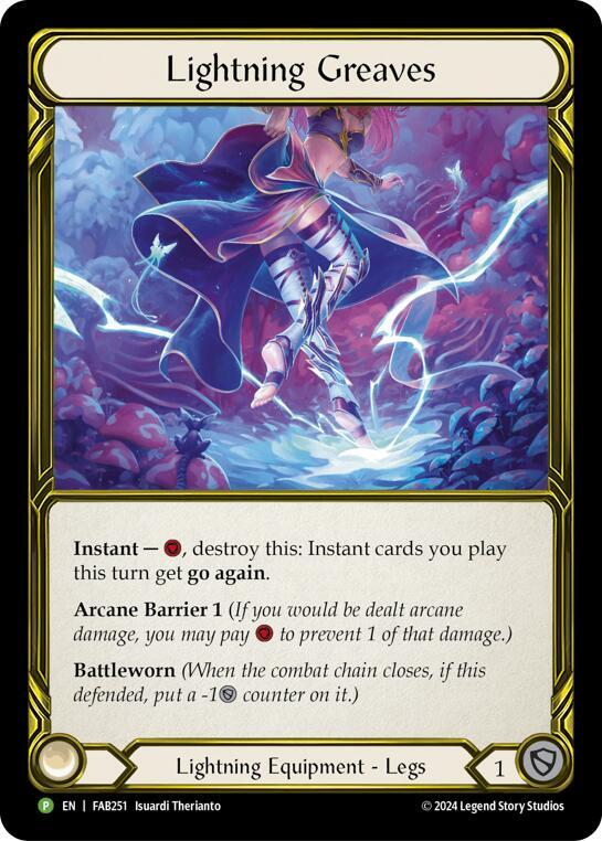 Lightning Greaves (Golden) - FAB251, Flesh and Blood: Promo Cards FAB251