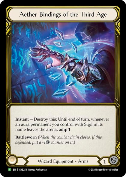 Aether Bindings of the Third Age (Golden) - FAB253, Flesh and Blood: Promo Cards FAB253