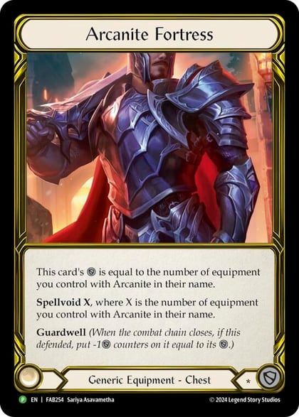 Arcanite Fortress (Golden) - FAB254, Flesh and Blood: Promo Cards FAB254