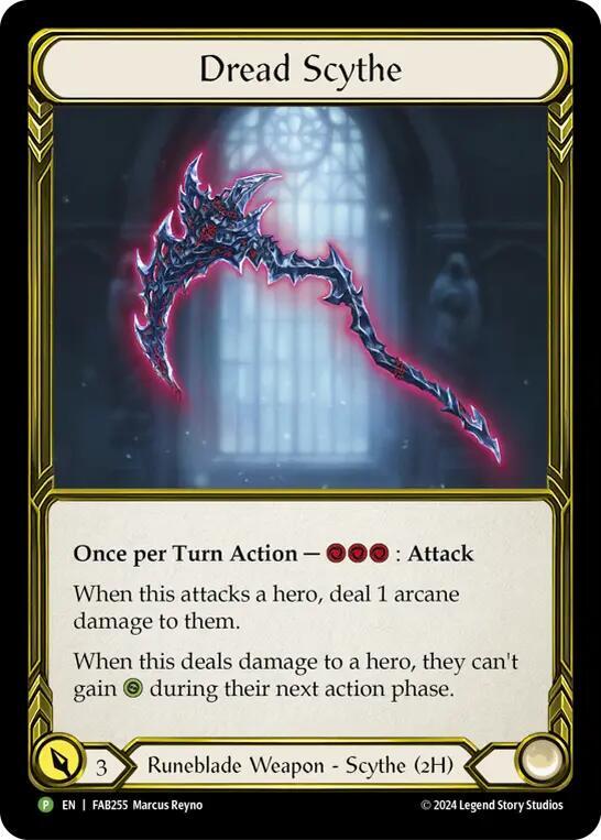 Dread Scythe (Golden) - FAB255, Flesh and Blood: Promo Cards FAB255