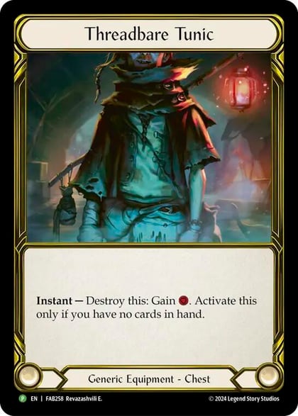 Threadbare Tunic (Golden) - FAB258, Flesh and Blood: Promo Cards FAB258