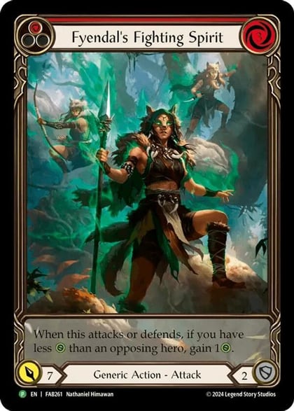 Fyendal's Fighting Spirit (Red) (Extended Art) - FAB261, Flesh and Blood: Promo Cards FAB261