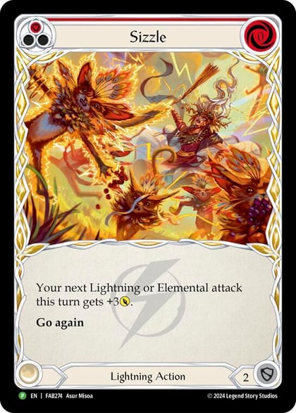 Sizzle (Red) - FAB274, Flesh and Blood: Promo Cards FAB274