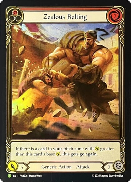 Zealous Belting (Extended Art) - FAB276, Flesh and Blood: Promo Cards FAB276