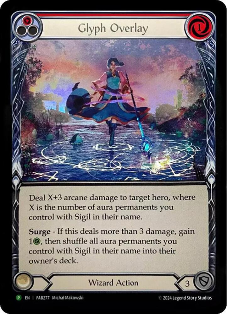 Glyph Overlay (Red) (Alternate Art) - FAB277, Flesh and Blood: Promo Cards FAB277