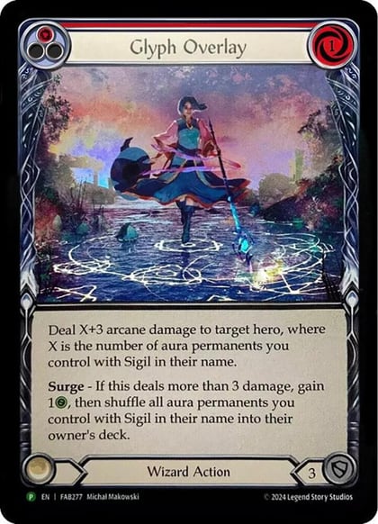 Glyph Overlay (Red) (Alternate Art) - FAB277, Flesh and Blood: Promo Cards FAB277