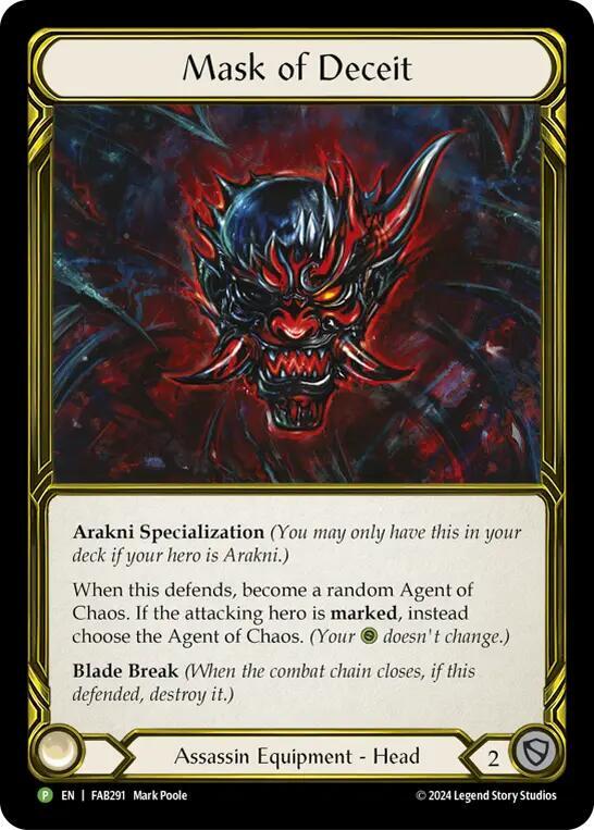Mask of Deceit - FAB291, Flesh and Blood: Promo Cards FAB291