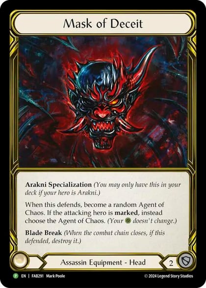 Mask of Deceit - FAB291, Flesh and Blood: Promo Cards FAB291