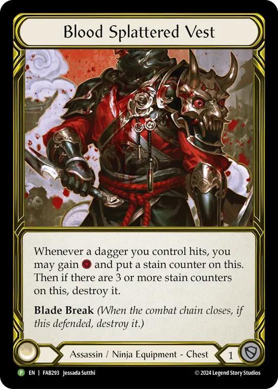 Blood Splattered Vest (Golden) - FAB293, Flesh and Blood: Promo Cards FAB293