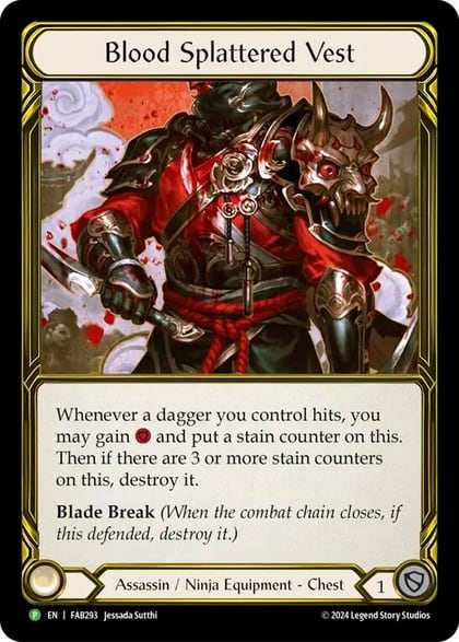 Blood Splattered Vest (Golden) - FAB293, Flesh and Blood: Promo Cards FAB293