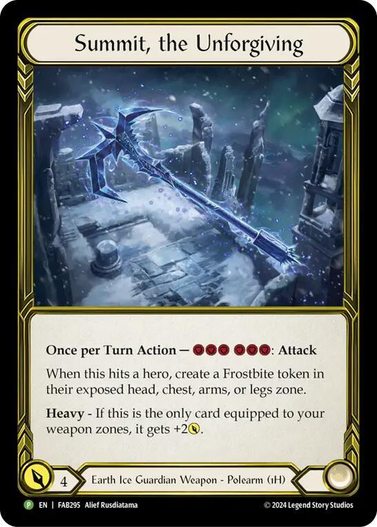 Summit, the Unforgiving (Golden) - FAB295, Flesh and Blood: Promo Cards FAB295