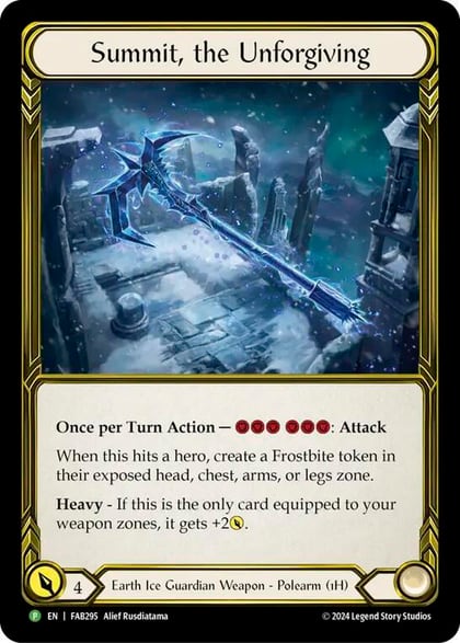 Summit, the Unforgiving (Golden) - FAB295, Flesh and Blood: Promo Cards FAB295