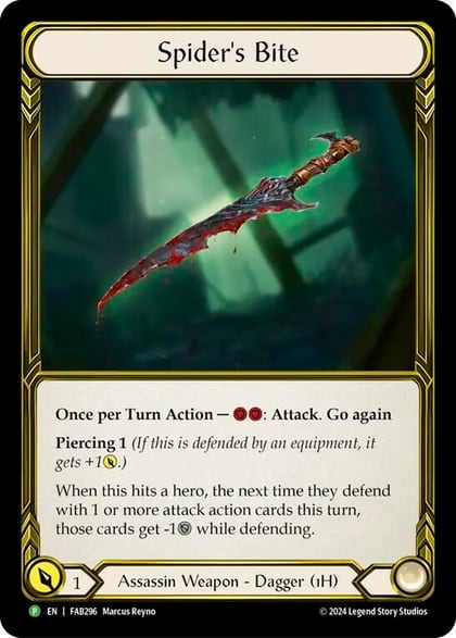 Spider's Bite (Left) (Golden) - FAB296, Flesh and Blood: Promo Cards FAB296