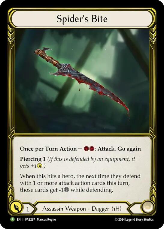 Spider's Bite (Right) (Golden) - FAB297, Flesh and Blood: Promo Cards FAB297