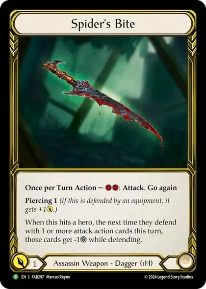 Spider's Bite (Right) (Golden) - FAB297, Flesh and Blood: Promo Cards FAB297