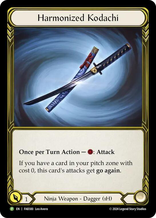 Harmonized Kodachi (Left) (Golden) - FAB300, Flesh and Blood: Promo Cards FAB300