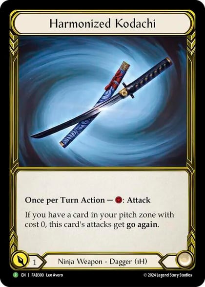 Harmonized Kodachi (Left) (Golden) - FAB300, Flesh and Blood: Promo Cards FAB300