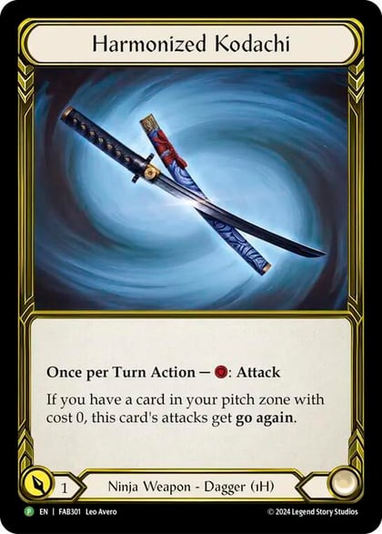 Harmonized Kodachi (Right) (Golden) - FAB301, Flesh and Blood: Promo Cards FAB301