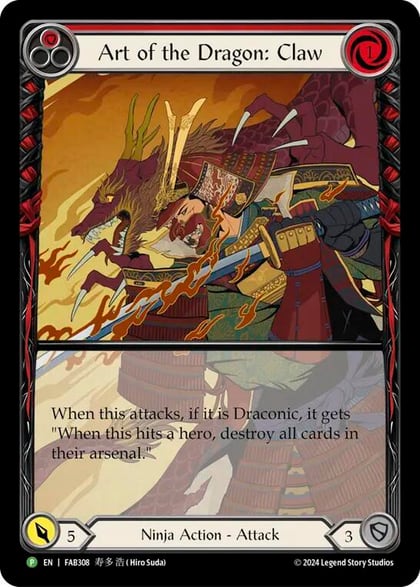 Art of the Dragon: Claw - FAB308, Flesh and Blood: Promo Cards FAB308