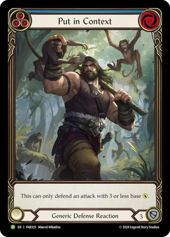 Put in Context - FAB325, Flesh and Blood: Promo Cards FAB325