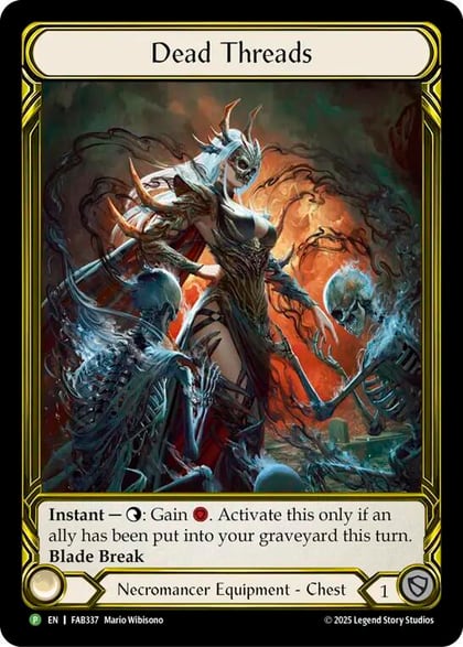 Dead Threads (Golden) - FAB337, Flesh and Blood: Promo Cards FAB337