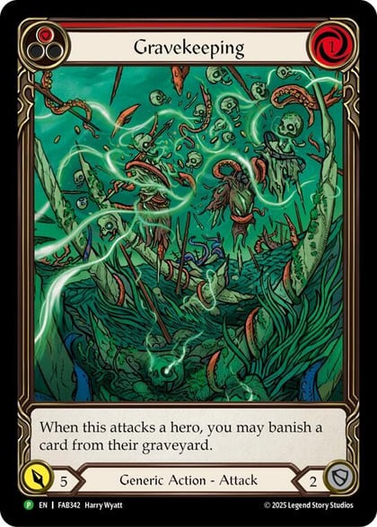 Gravekeeping (Red) - FAB342, Flesh and Blood: Promo Cards FAB342