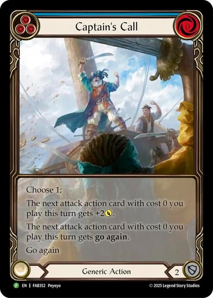 Captain's Call (Blue) - FAB352, Flesh and Blood: Promo Cards FAB352