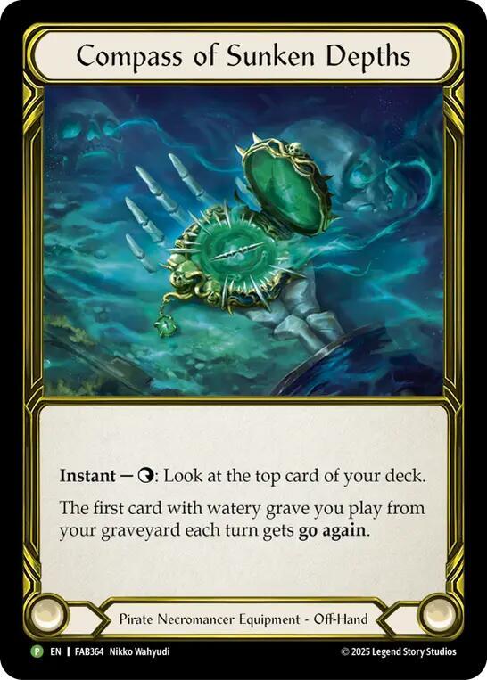 Compass of Sunken Depths (Golden) - FAB364, Flesh and Blood: Promo Cards FAB364
